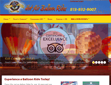 Tablet Screenshot of hotairballoonrides.com