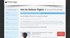 Desktop Screenshot of hotairballoonrides.com.au