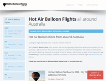 Tablet Screenshot of hotairballoonrides.com.au